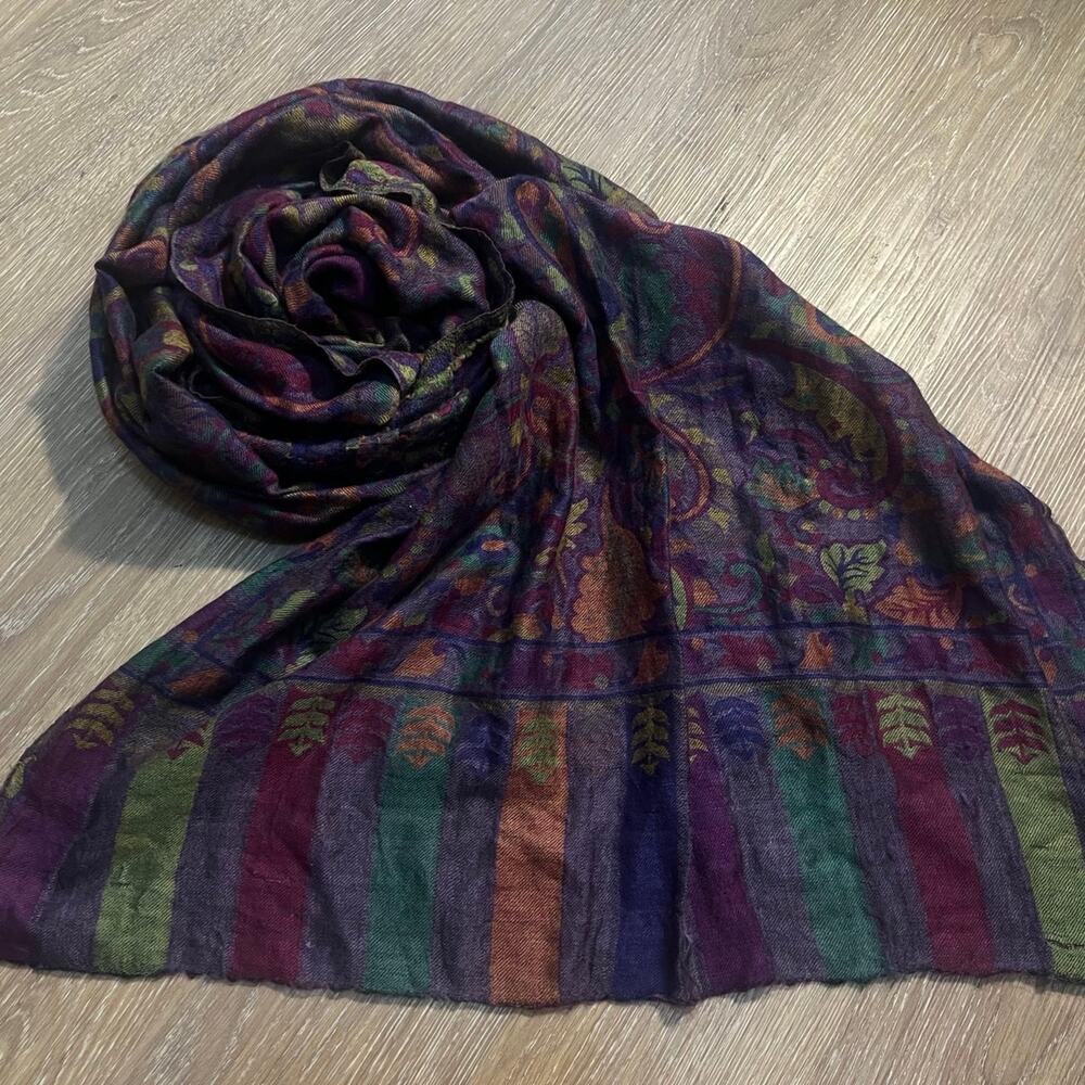 Worn In Earthy Bohemian Head Scarf Wrap